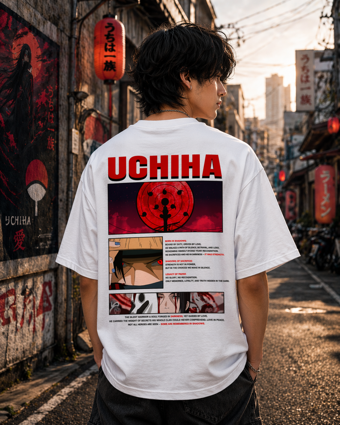 Unisex Oversized Uchiha Bloodline Oversized Tee