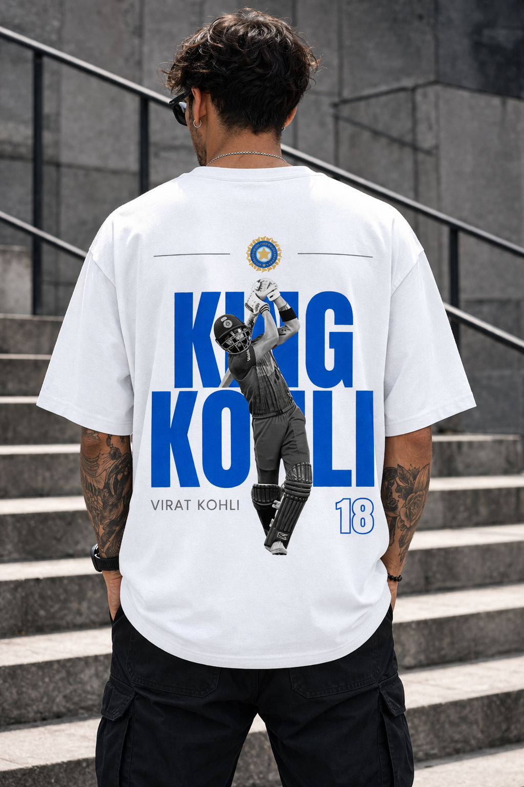 Unisex Oversized Kohli 18 Signature Edition
