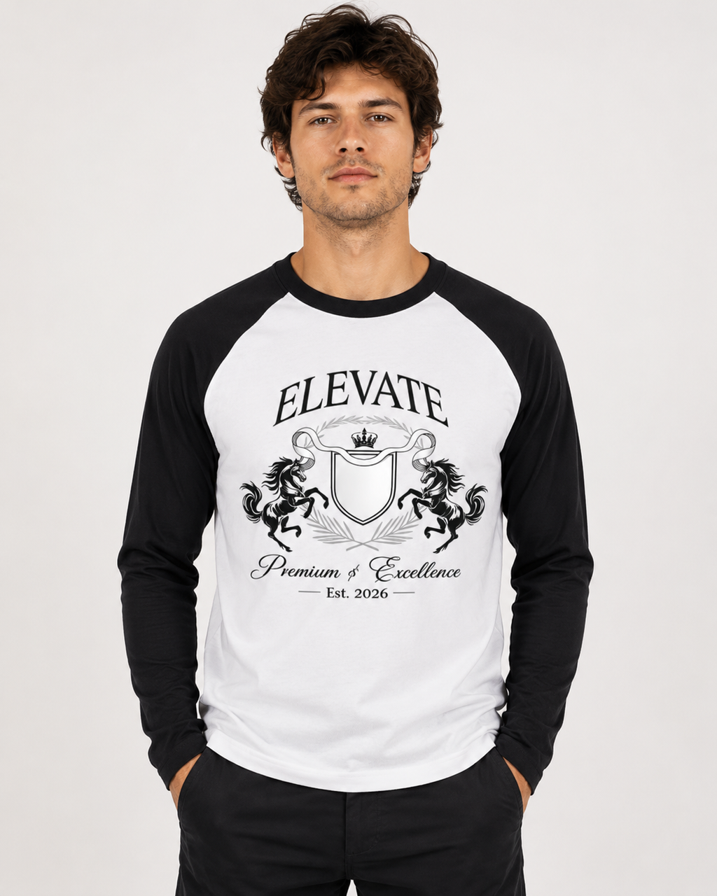 Elevate Heritage Crest Raglan Tee