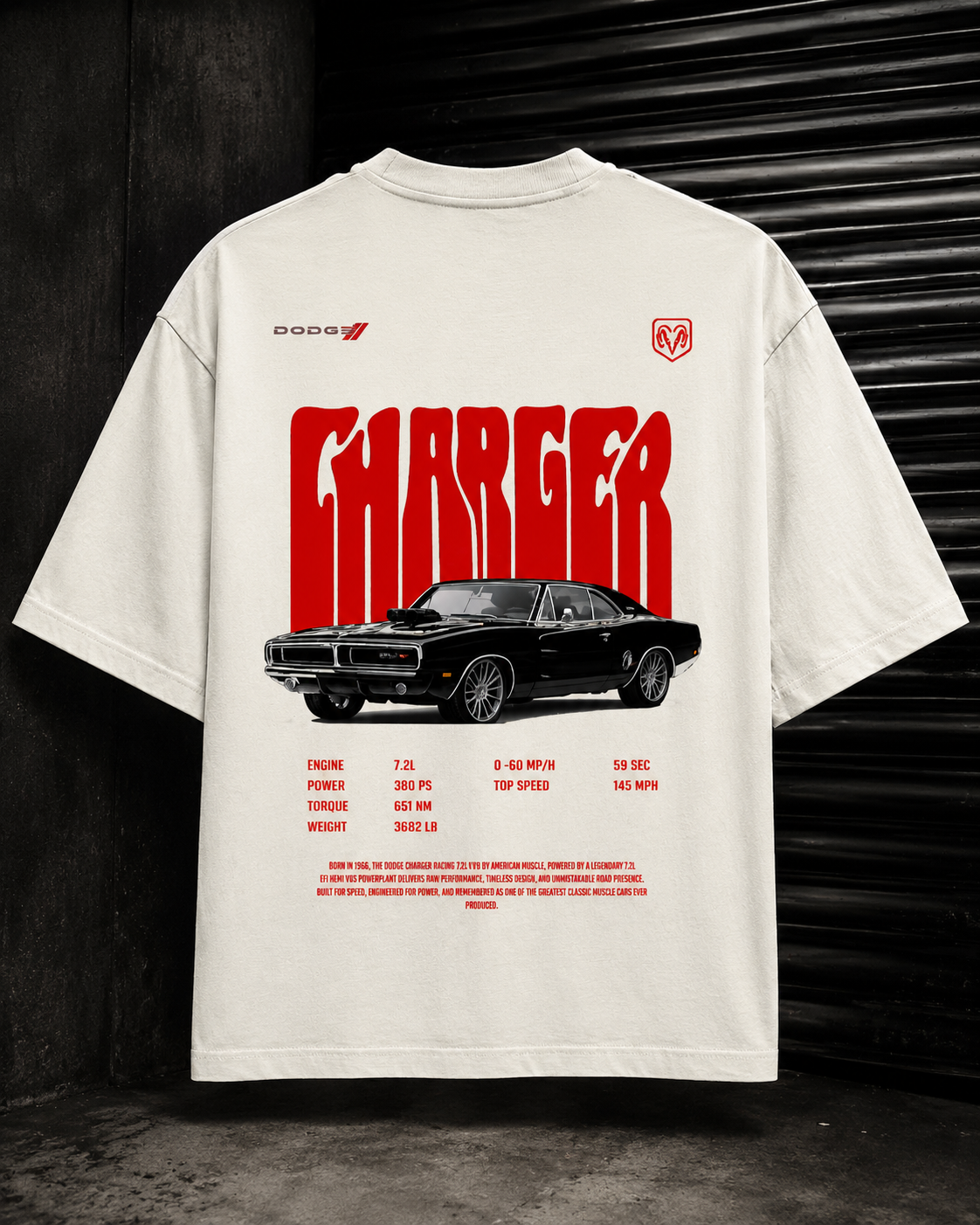Midnight Charger Oversized Tee