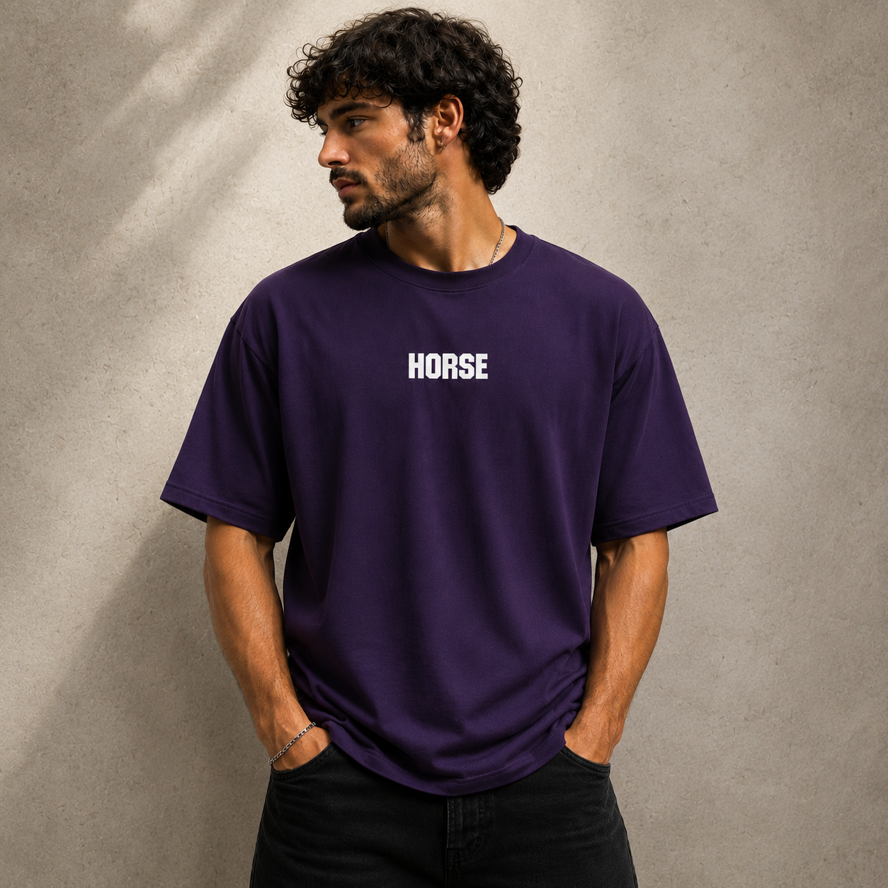 Oversized Purple Storm Horse Tee
