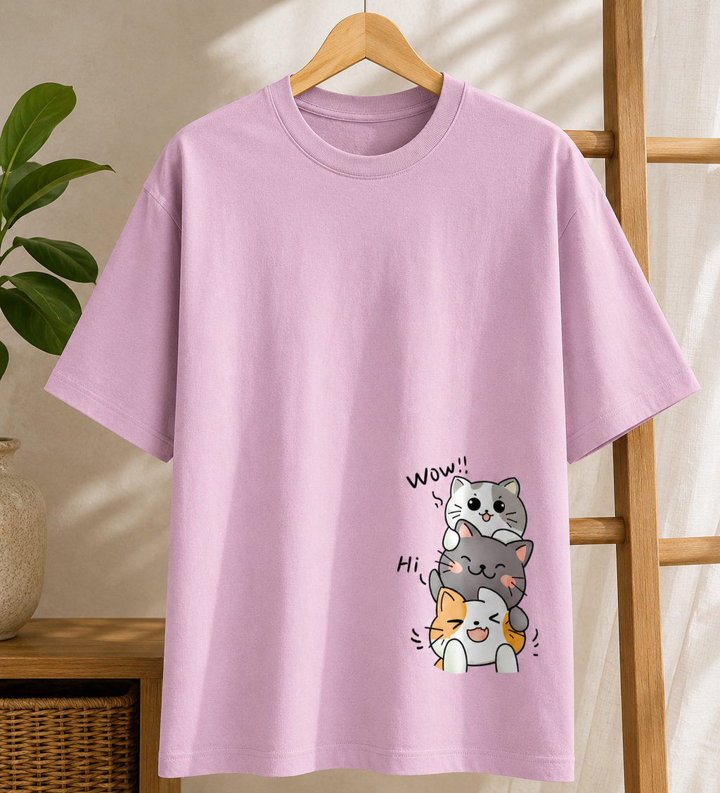 Oversized Purrfect Trio Tee