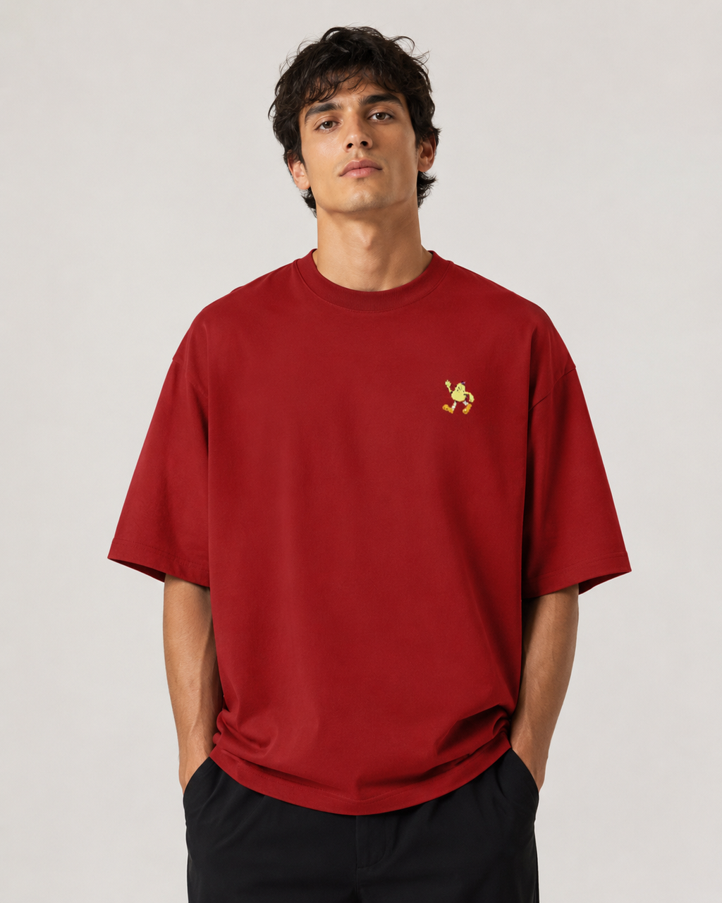 The Walking Club Red Oversized Tee