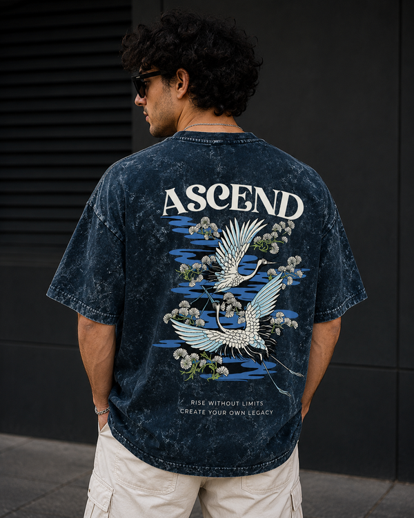 Ascend Acid Wash Oversized Tee