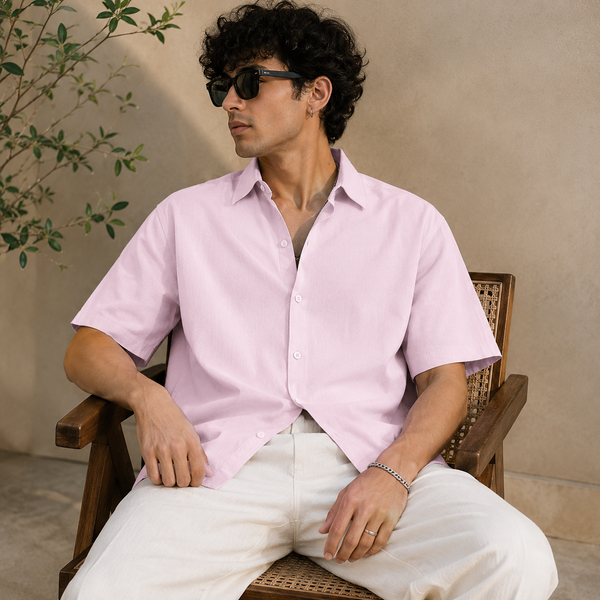 Blush Breeze Oversized Shirt
