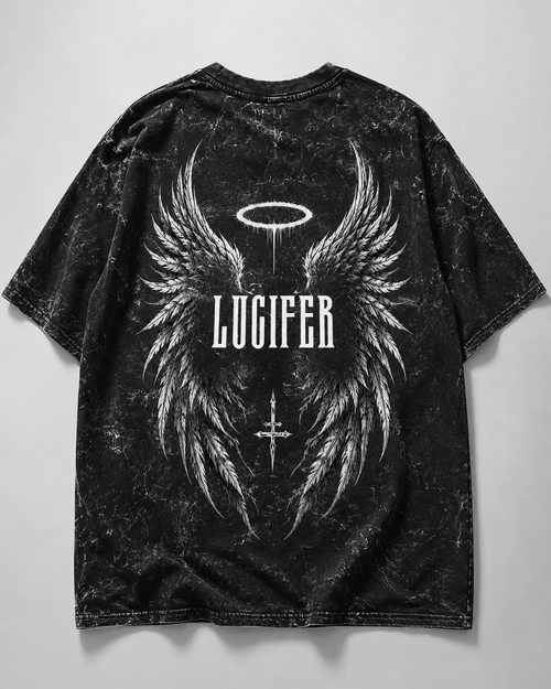 Dark Angel Oversized Acid Wash Tee