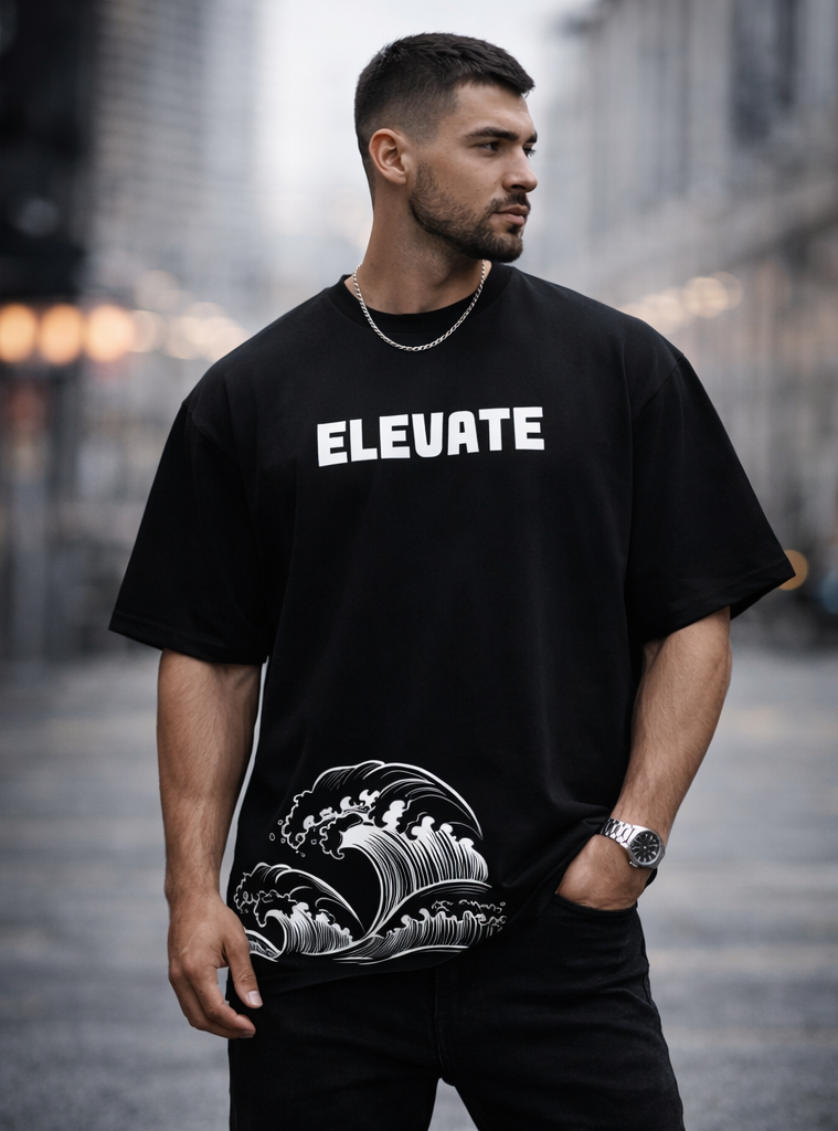 Elevate Wave Oversized Tee