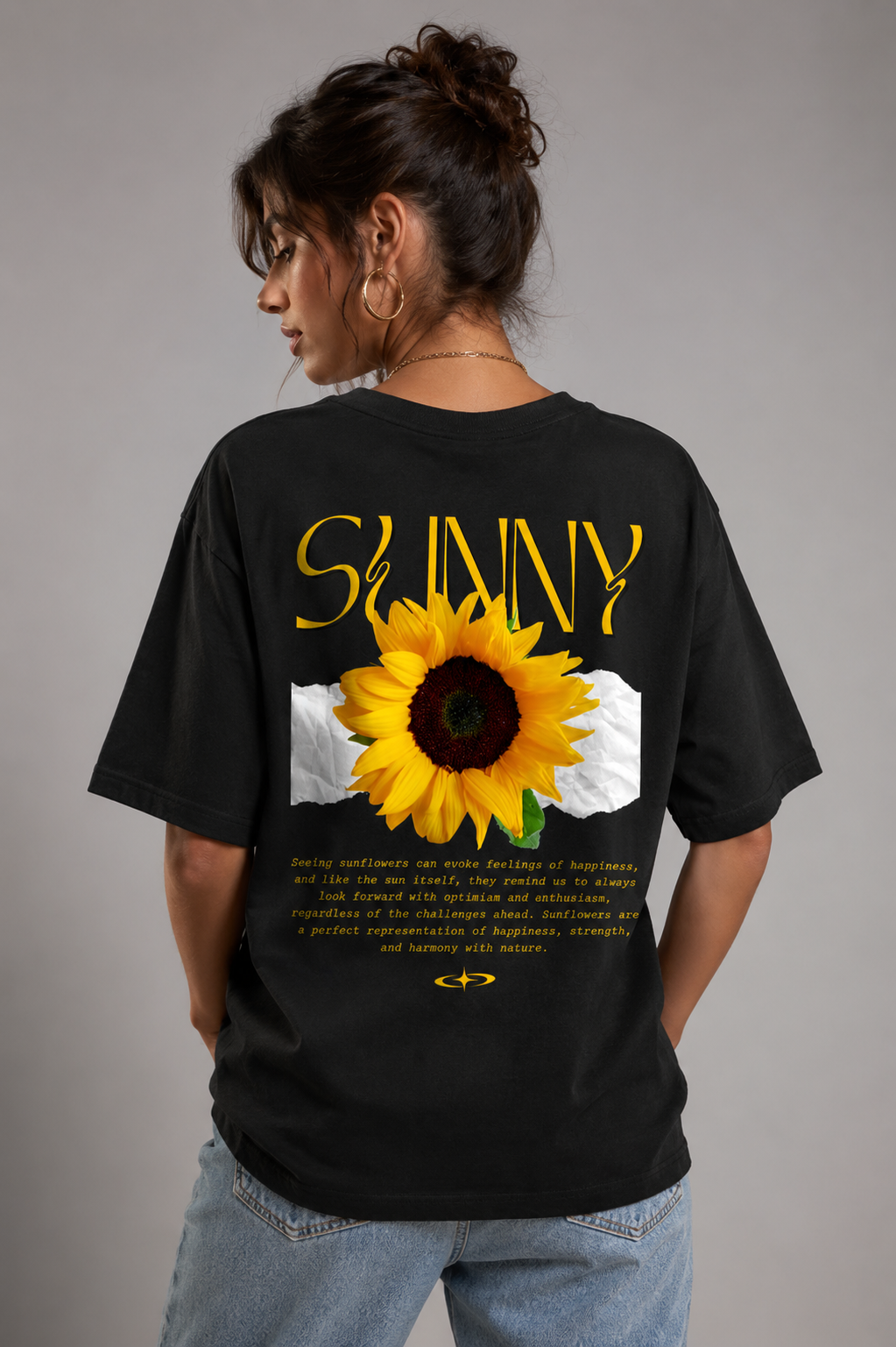 Sunflower Mood Oversized Tee