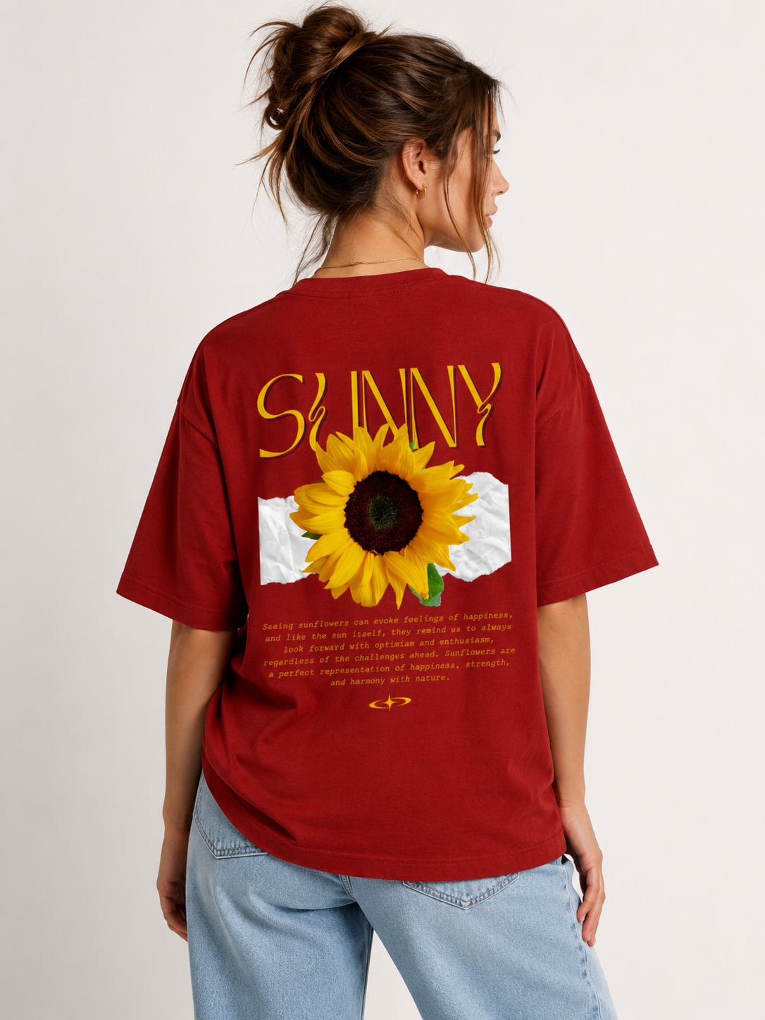 Sunflower Mood Oversized Tee