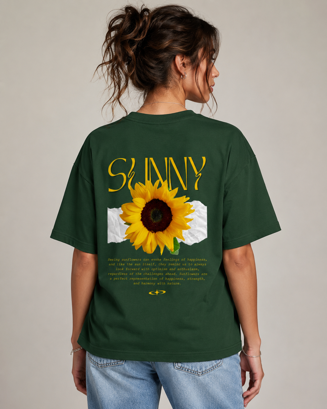 Sunflower Mood Oversized Tee