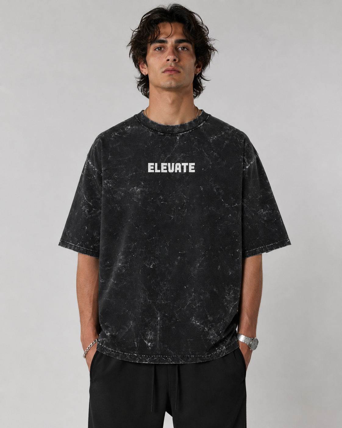 Goku Acid Washed Oversized Tee