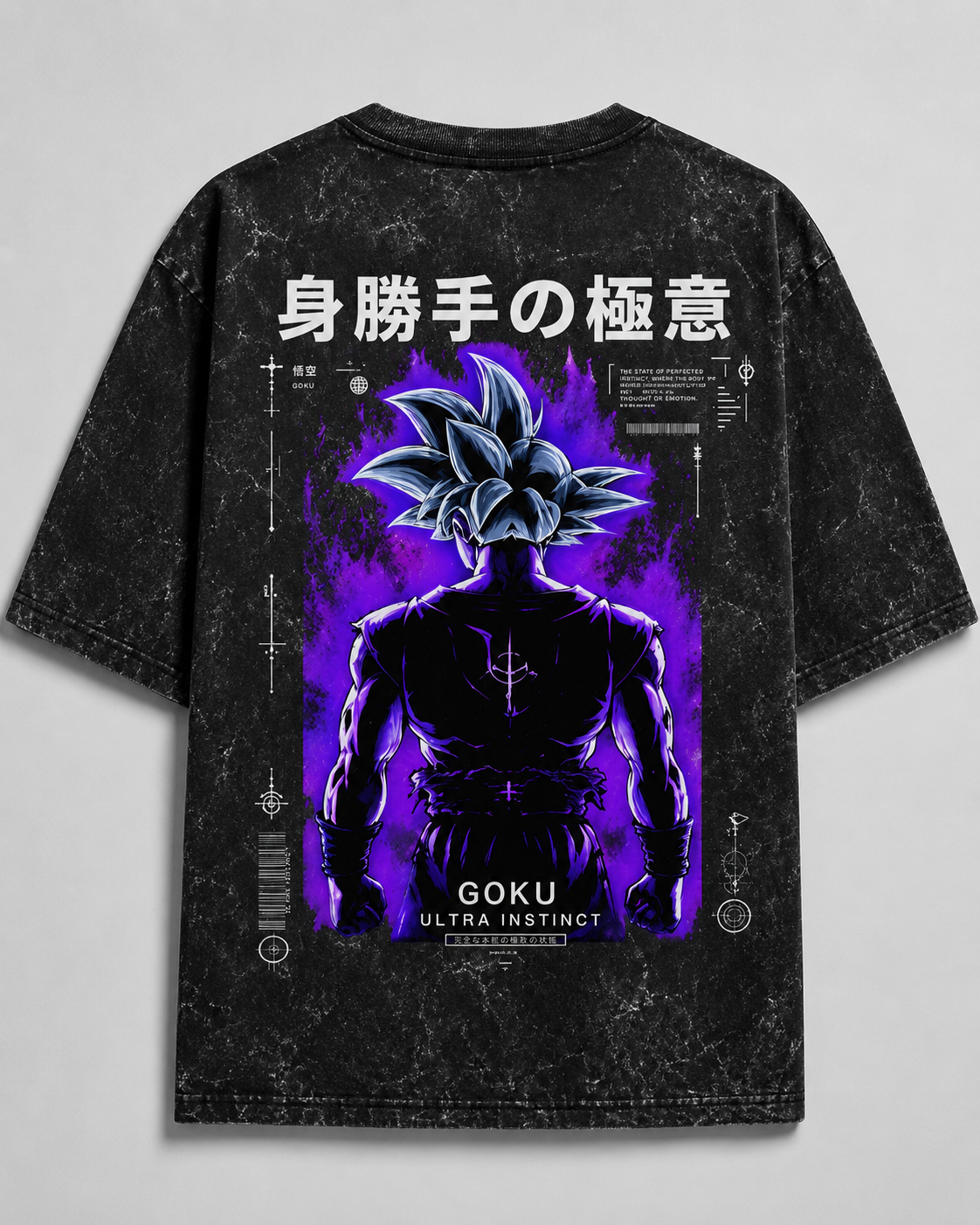 Goku Acid Washed Oversized Tee