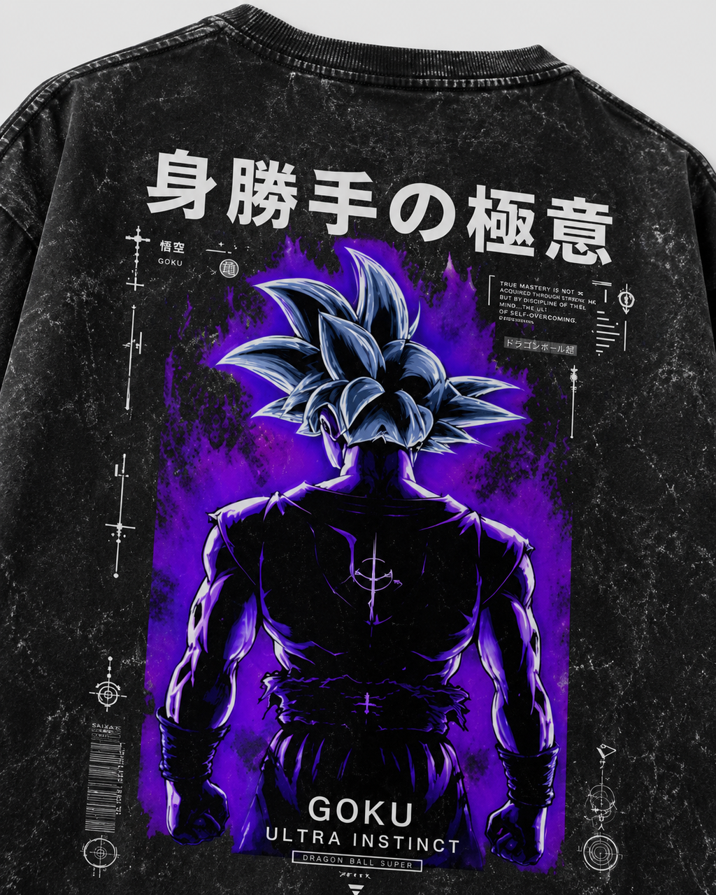 Goku Acid Washed Oversized Tee