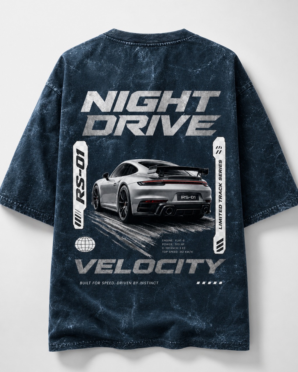 GT3 Night Run Acid Wash Tee