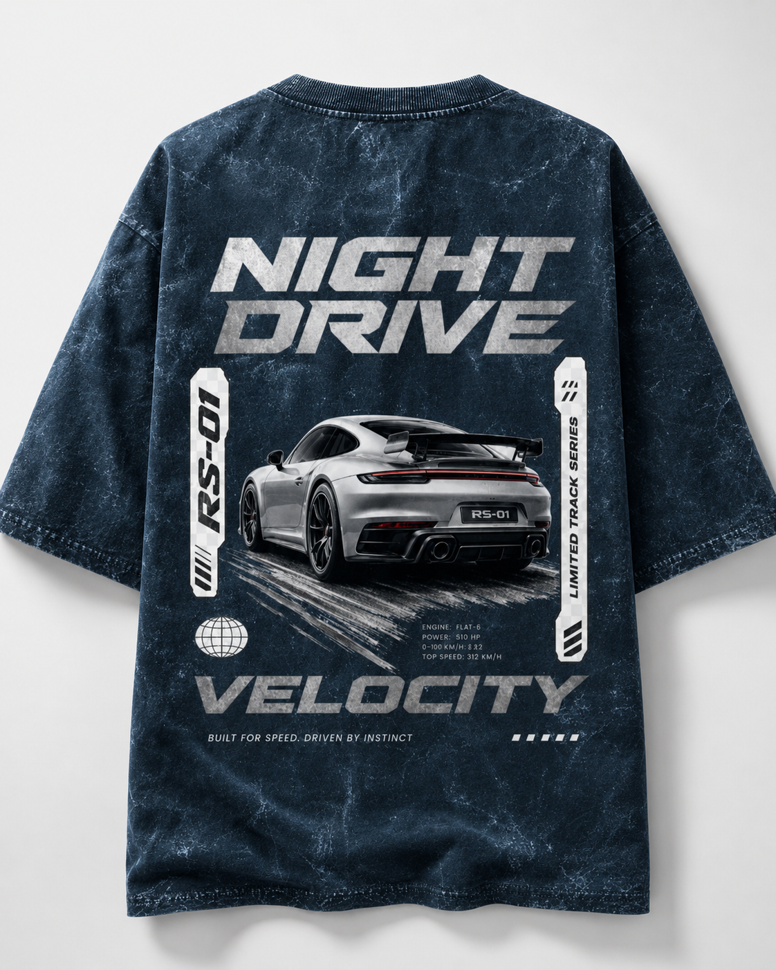 GT3 Night Run Acid Wash Tee